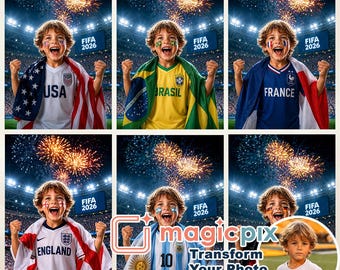 Custom FIFA 2026 Fan Photo | World Cup Digital Portrait (Digital Download)