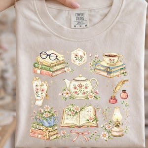 Bookish Girl Era PNG – Retro Cottagecore Book Lover Shirt Design – Sublimation Download