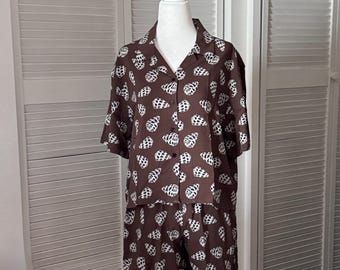 Hawaiian Pupu&#39;ala Shirt // Shorts// Hebrew Shell