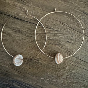 Puka Shell Earrings // Gold Filled Shell Hoops // #2784
