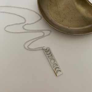 Moon Phases Necklace // Chain Necklace // #2562