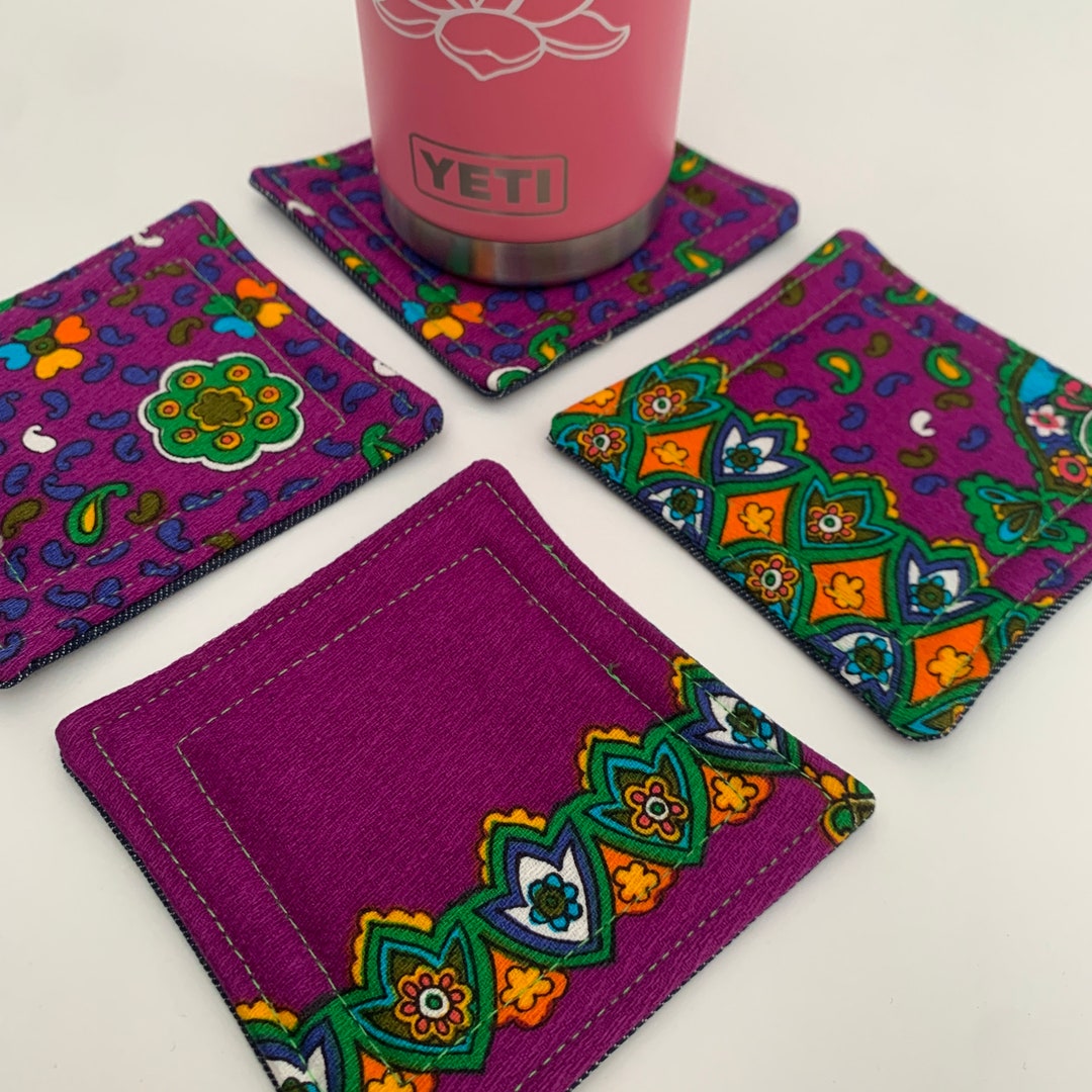 Vintage Hawaiian Fabric Coasters // 098 Etsy