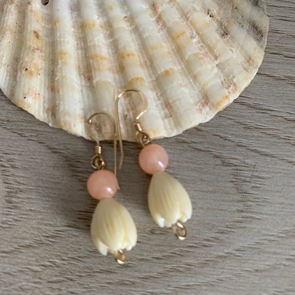 Pikake Collection - Single Earrings - Peach (#2362)