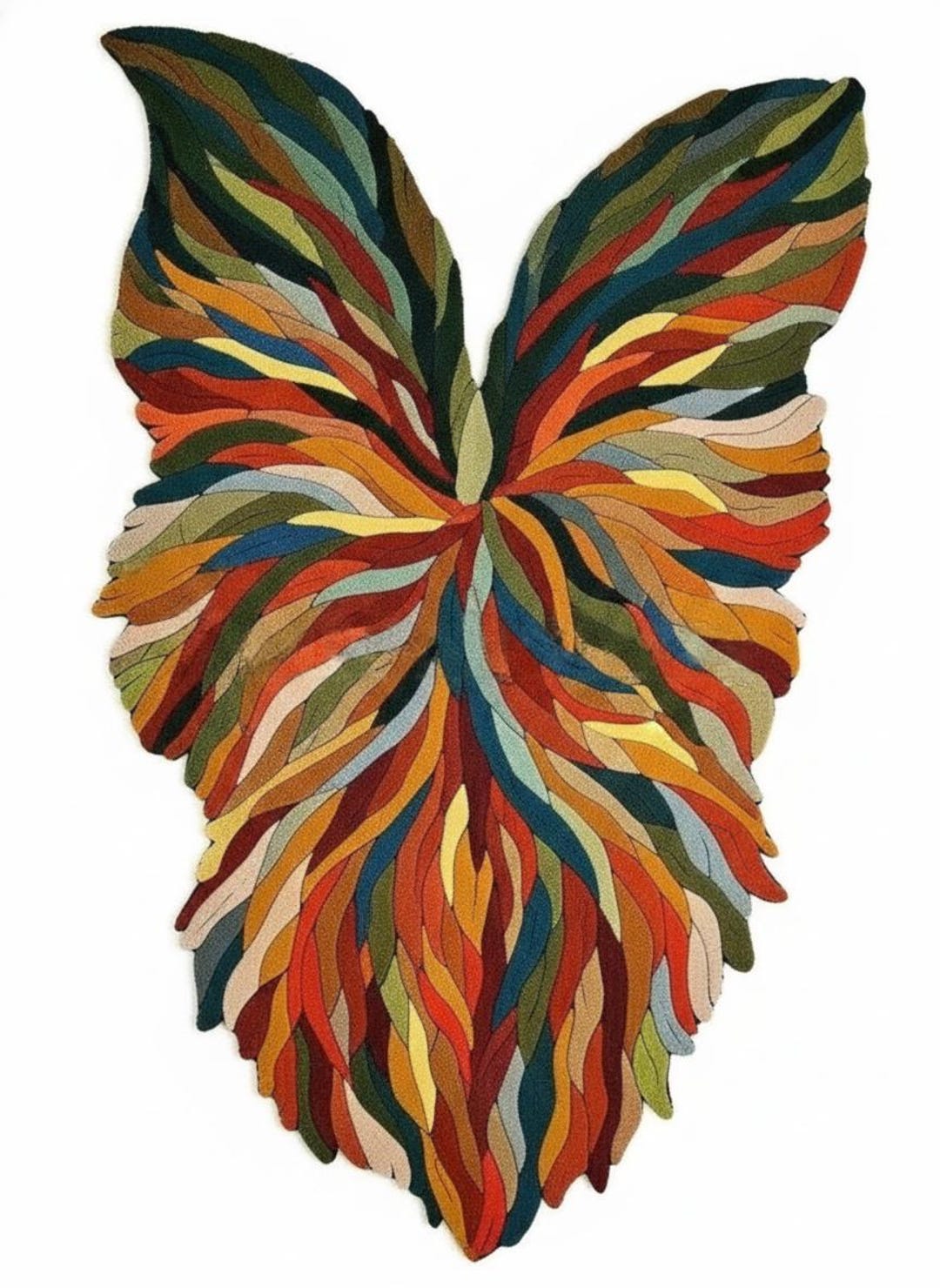 Butterfly Native Rug Hand-tufted Wool Butterfly Rug, Colorful Modern Area Carpet (9x12 Ft ...