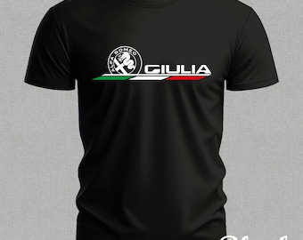 Alfa Romeo Giulia Design Inspired T Shirt | Unisex Heavy Cotton Tee