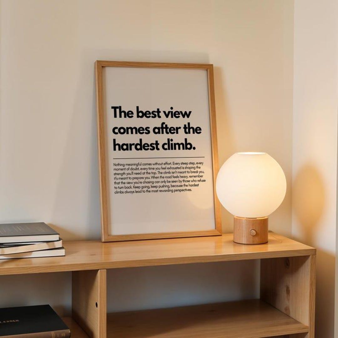Minimalist Motivational Poster, Black and White Quote Print ...