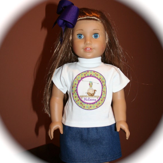 Personalized Doll Shirt 13 Styles Gymnastic Mckenna Etsy