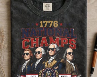 America 250th Anniversary Tee, Funny Founding Fathers Shirt, Patriotic Gift for History Buffs, 1776 Championship Parody, Fourth of July