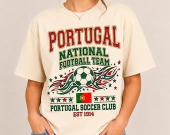 Vintage Portugal Football Tee, Portugal Soccer Club Shirt, Est 1914 National Team Graphic T-Shirt, Portuguese Soccer Fan Gift, Unisex Shirt