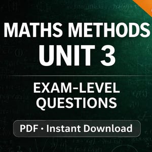 Preguntas del examen de la Unidad 3 de Métodos Matemáticos / Práctica ATAR 90+ / Preguntas difíciles de examen / Australia