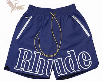 Rhude Logo Shorts Men, Streetwear Basketball Shorts