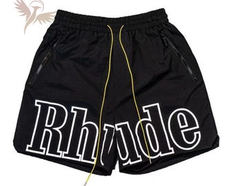 Pantalones cortos con logo de hip hop para hombre, pantalones cortos de baloncesto de estilo urbano