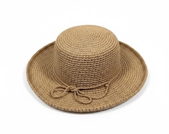 Corroboree Hat Company Australia Raffia Straw Sun Hat Natural Woven Packable