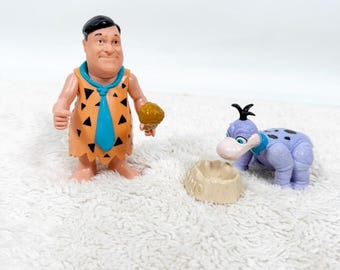 The Flintstones Movie Figures Hard Hat Fred & Licking Dino Vintage 90s Mixed Lot