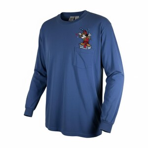 The Disney Store Blue Long Sleeve T-Shirt Mickey Mouse Music Conductor Mens XL immagine 3
