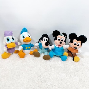 Vintage Disney Mickey's Christmas Carol Lot Of 6 Plush Stuffed Animal Scrooge