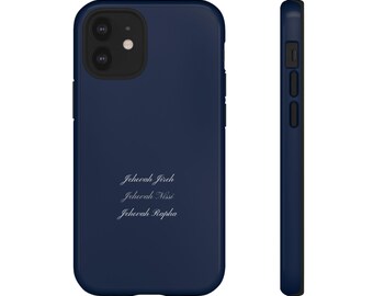 Jehovah Jireh Nissi Rapha Navy Blue Tough Phone Case