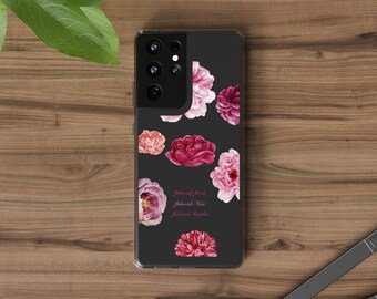 Pink Peony Floral Clear Case Jehovah Jireh Nissi Rapha| Phone Case