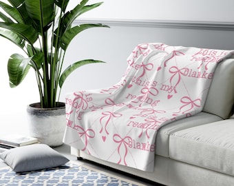 this is my reading blanket Cozy Sherpa Throw