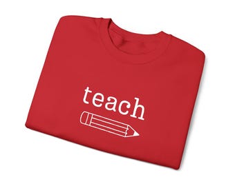 Embroidered teach Crewneck Sweatshirt