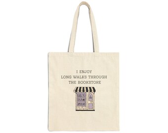 I Enjoy Long Walks Through the Bookstore Canvas Tote Bag