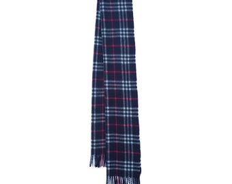 Cashmere Plaid Print Vintage Pre-Loved Scarf