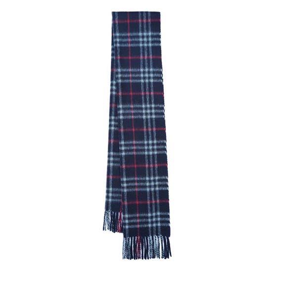 Cashmere Plaid Print Vintage Pre-Loved Scarf