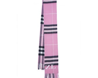 Cashmere Plaid Print Vintage Pre-Loved Scarf