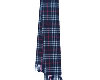 カシミアチェック柄ヴィンテージ中古スカーフ