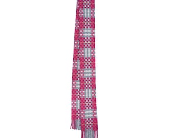 Bufanda vintage de segunda mano con estampado de cuadros de cachemira