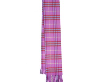 Bufanda vintage de segunda mano con estampado de cuadros de cachemira