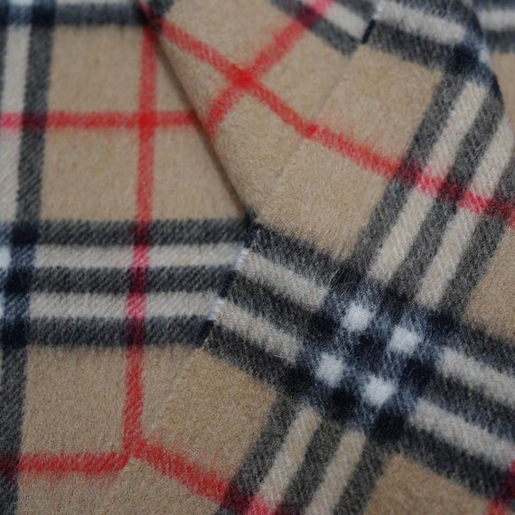 Cashmere Plaid Print Vintage Pre-Loved Scarf View 3
