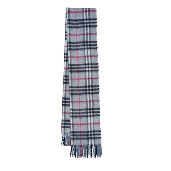 Cashmere Plaid Print Vintage Pre-Loved Scarf