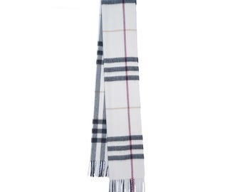 Cashmere Plaid Print Vintage Pre-Loved Scarf