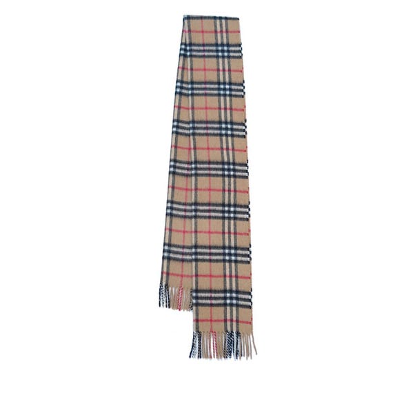 Cashmere Plaid Print Vintage Pre-Loved Scarf