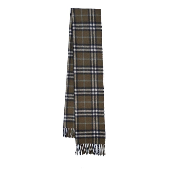 Cashmere Plaid Print Vintage Pre-Loved Scarf