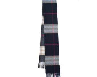 Cashmere Plaid Print Vintage Pre-Loved Scarf