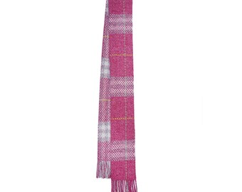 Bufanda vintage de merino con estampado a cuadros
