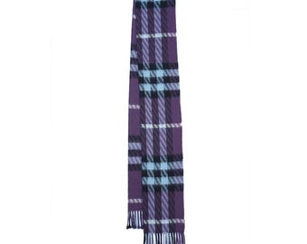 Cashmere Plaid Print Vintage Pre-Loved Scarf