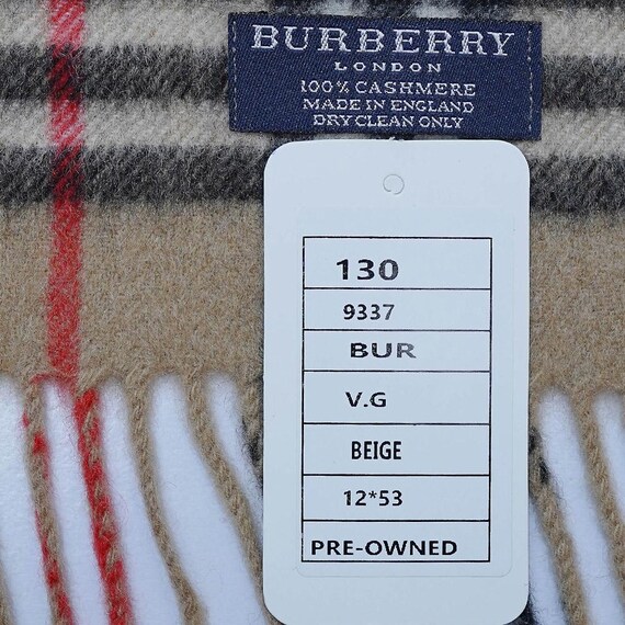 Cashmere Plaid Print Vintage Pre-Loved Scarf View 5