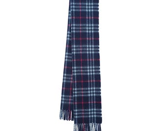 Cashmere Plaid Print Vintage Pre-Loved Scarf
