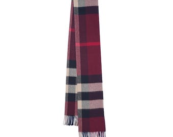 Cashmere Plaid Print Vintage Pre-Loved Scarf