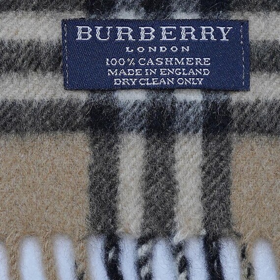 Cashmere Plaid Print Vintage Pre-Loved Scarf View 4