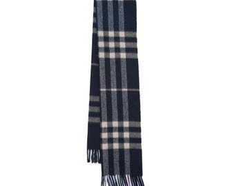 Cashmere Plaid Print Vintage Pre-Loved Scarf