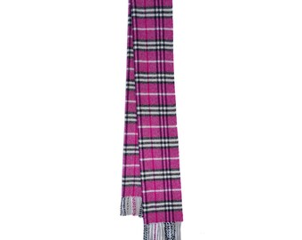Lambswool Plaid Print Vintage Pre-Loved Scarf