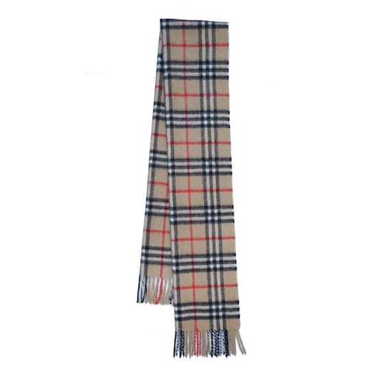 Cashmere Plaid Print Vintage Pre-Loved Scarf