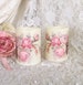 Shabby Pink Flameless Candles, Pink Roses, Wax LED Candles, Floral Candles, Shabby Pink Decor, Shabby Cottage Chic, Fanny Pippin 