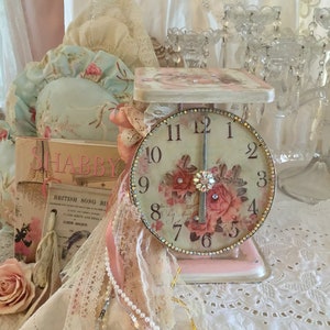 Shabby Pink Kitchen Scale, Family Scale, Advertising Scale, Farmhouse ...