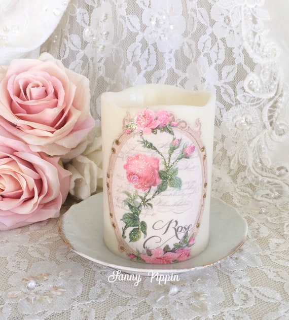 Pink top led candle