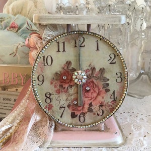 Shabby Pink Kitchen Scale, Family Scale, Advertising Scale, Farmhouse ...